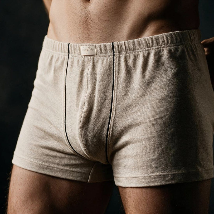 NATURMAN Boxershorts in Natur getragen, Studioaufnahme